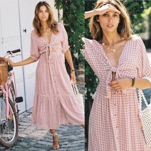 NWT Faithfull the Brand Maple Midi Dress